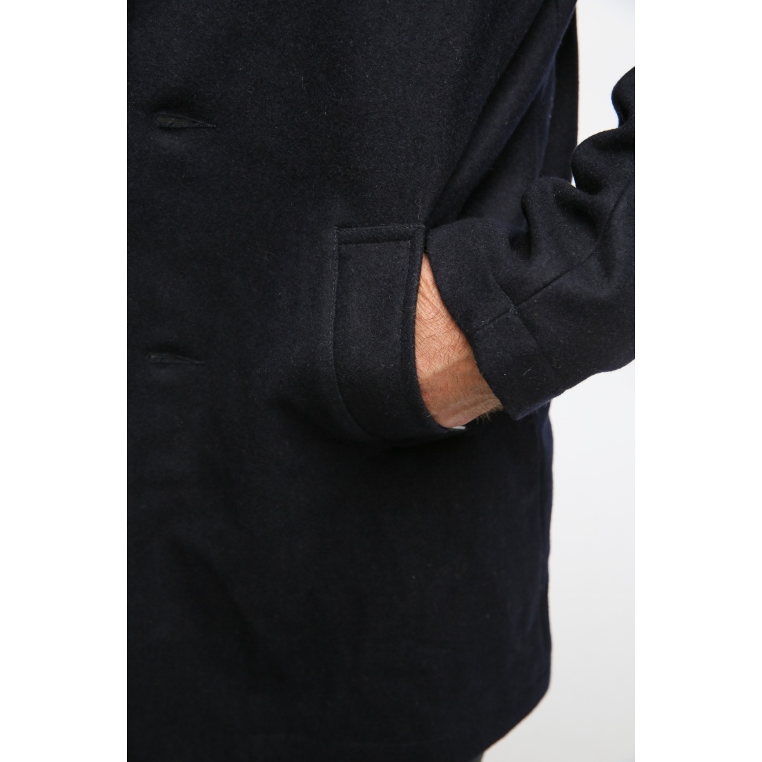 ПАЛЬТО DSTREZZED COAT WOOL MELANGE NAVY фото 4
