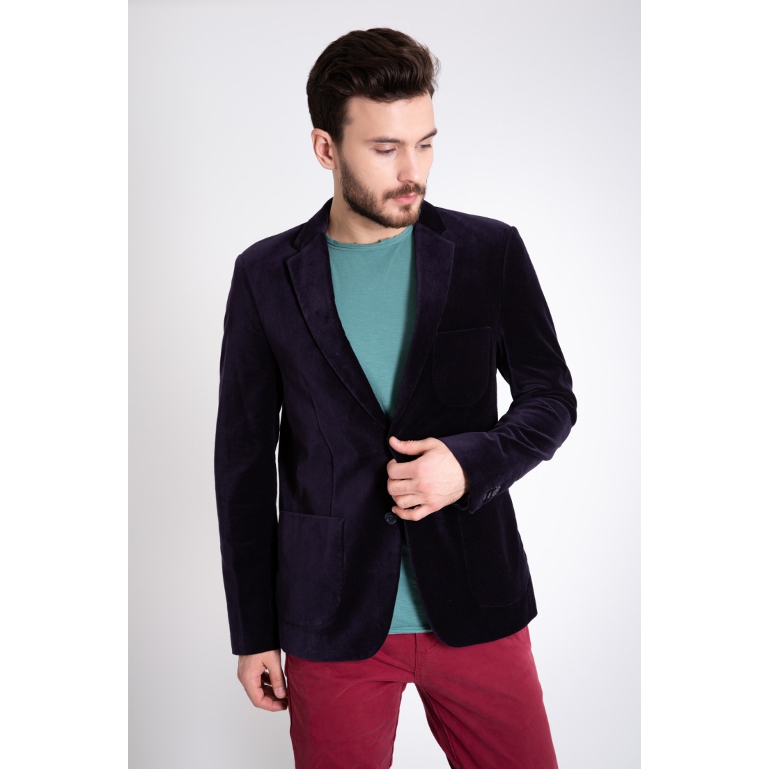 ПИДЖАК DSTREZZED BLAZER WASHED VELOUR DK.NAVY фото 9