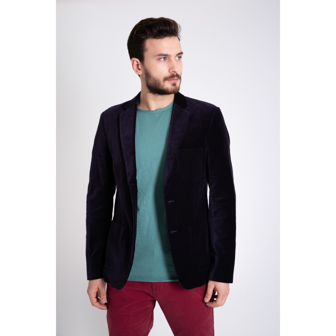 ПИДЖАК DSTREZZED BLAZER WASHED VELOUR DK.NAVY фото 4