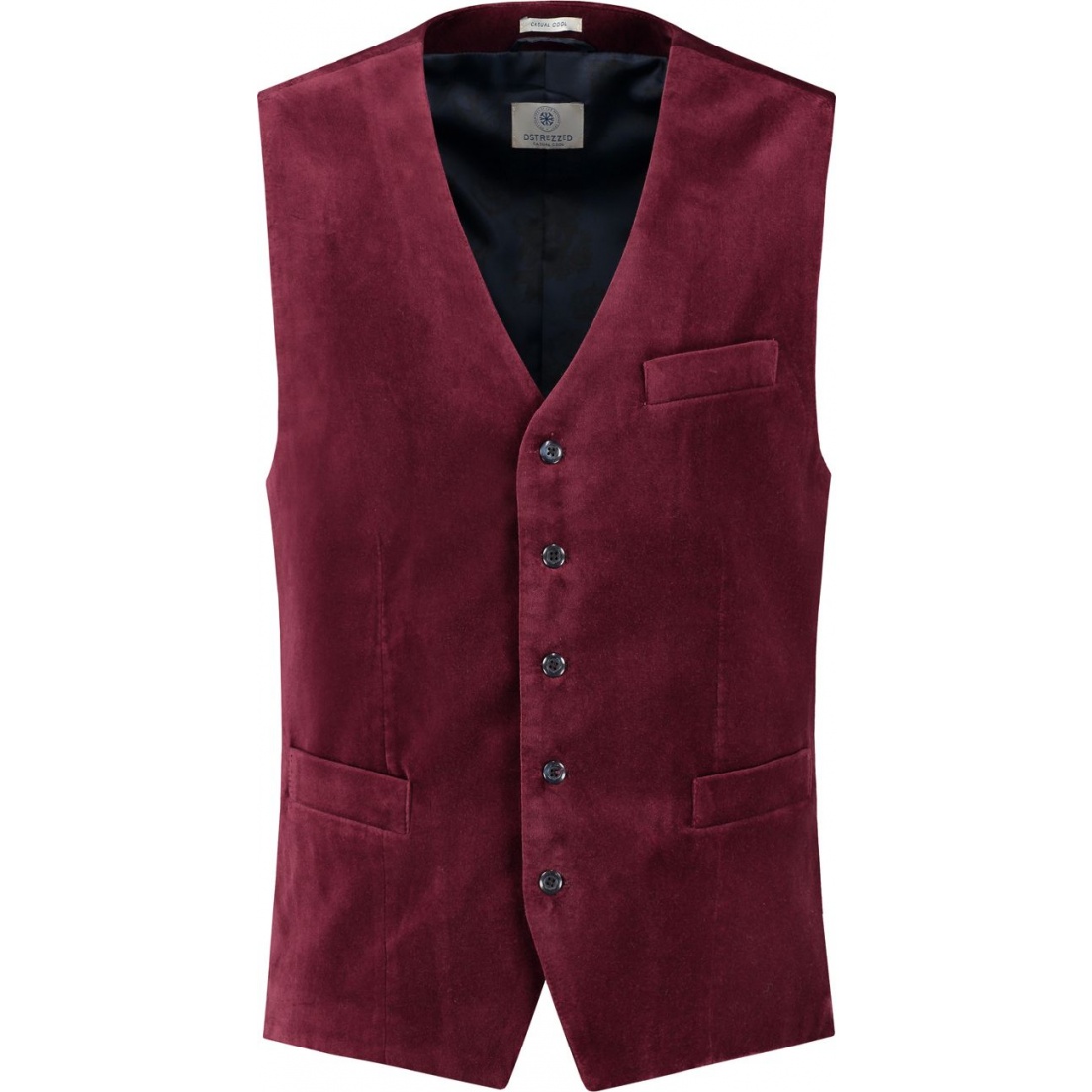 ЖИЛЕТ DSTREZZED GILET WASHED VELOUR PORT RED фото 1