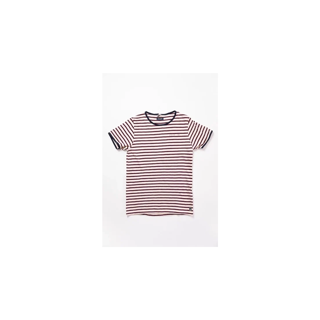 ФУТБОЛКА DSTREZZED CREW S/S SLUB STRIPE PORT RED фото 3