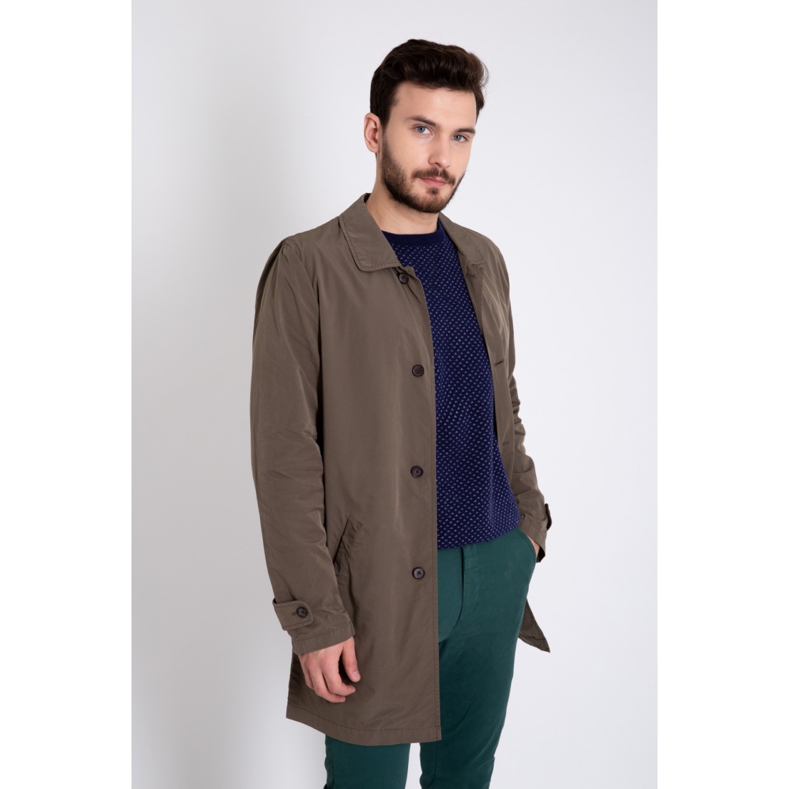 ПАЛЬТО DSTREZZED TRENCHCOAT MICRO NYLON BROWN фото 4