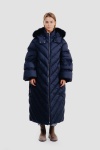 Пуховик ADD 8AW444 FUR DARK NAVY