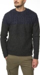 СВИТЕР DSTREZZED 2BLOCK KNIT LAMBSWOOL NAVY MEL. 404019