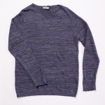 СВИТЕР DSTREZZED ROUND NECK LINEN 404067 NAVY MEL. 404067