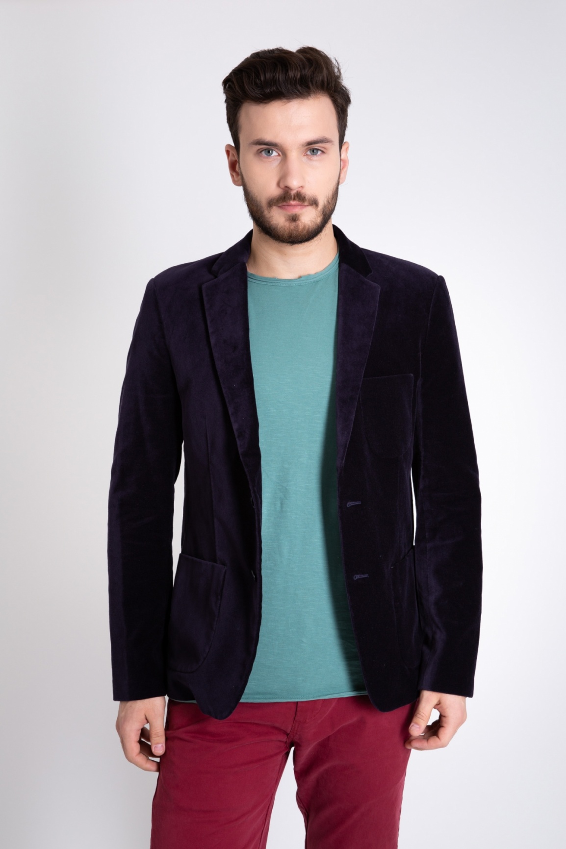 ПИДЖАК DSTREZZED BLAZER WASHED VELOUR DK.NAVY 111149 фото 2