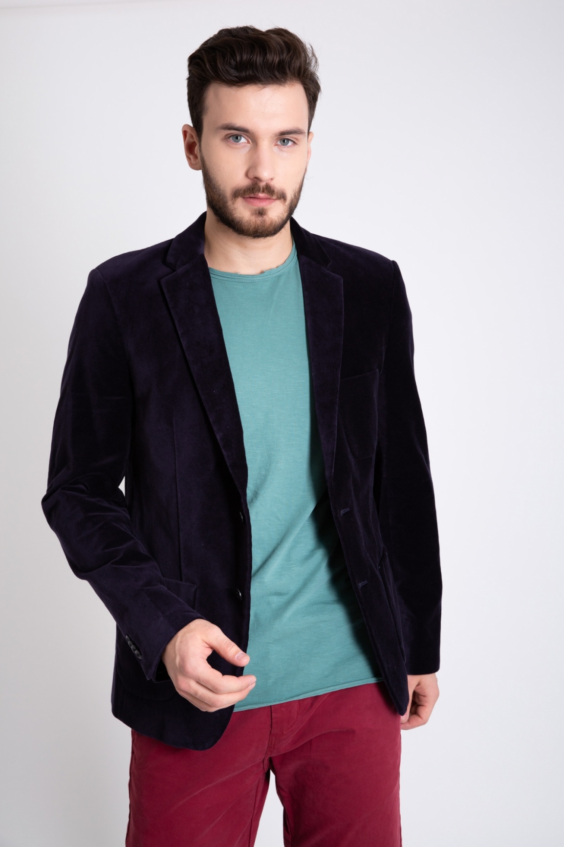 ПИДЖАК DSTREZZED BLAZER WASHED VELOUR DK.NAVY 111149 фото 5