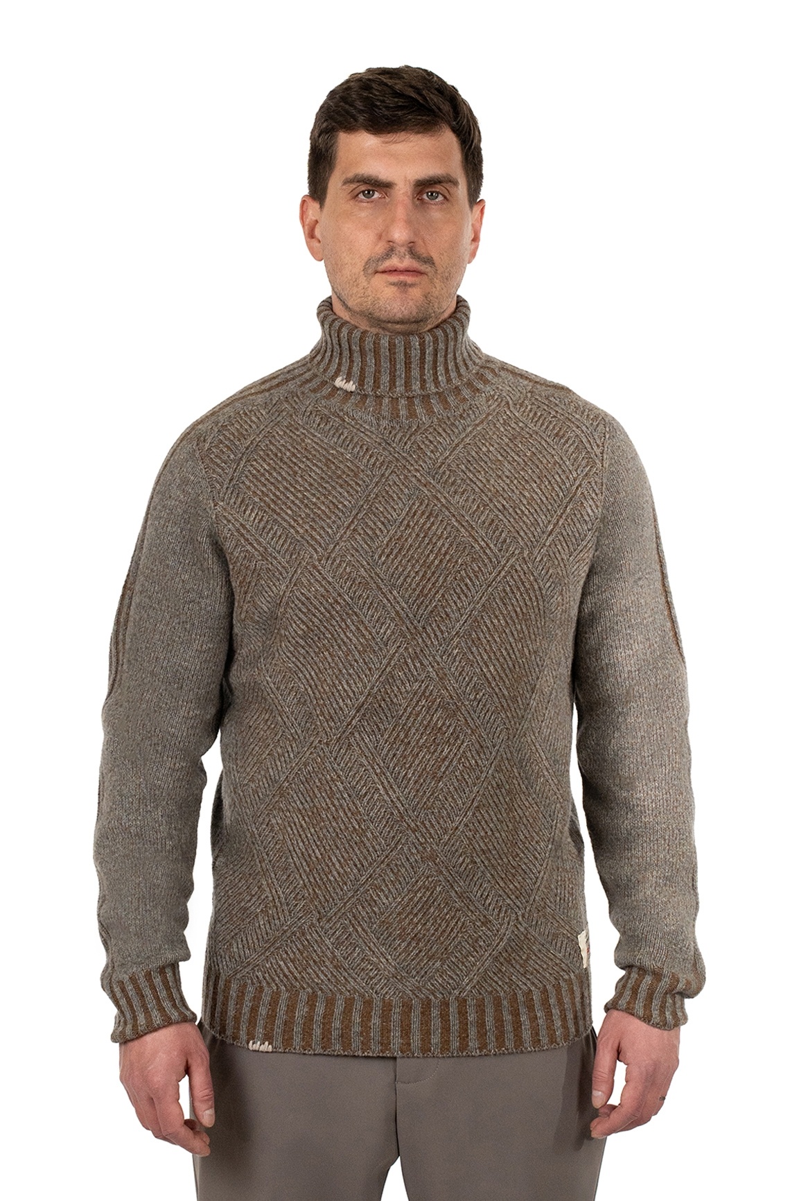 Свитер Bob Oliver Grey/Brown фото 2