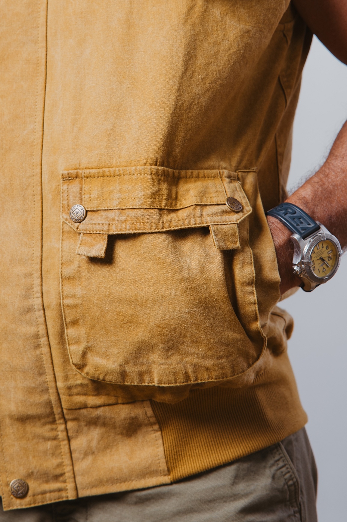 Жилет Australian Fashion House GmbH 03V01 Canvas Vest Ribbon tobacco фото 8