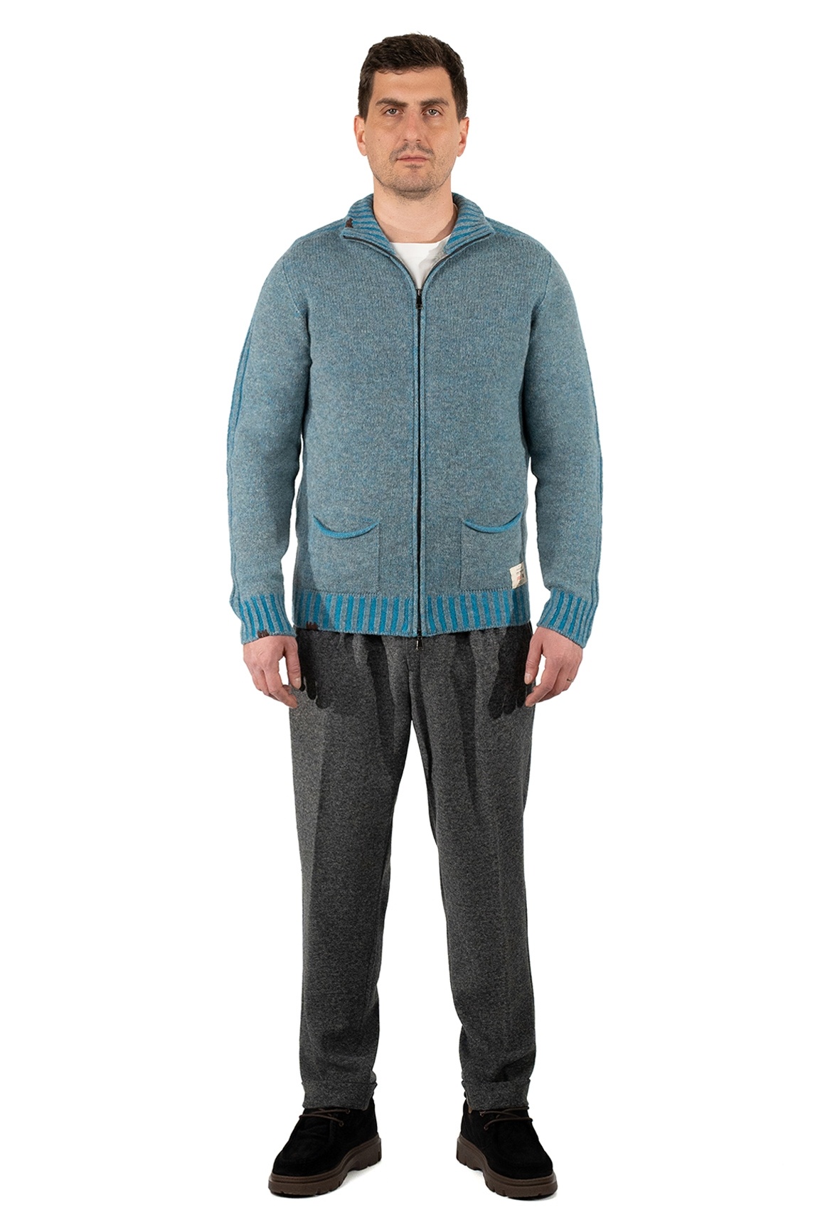 Свитер Bob La Societe Dale Grey/Petrol фото 2