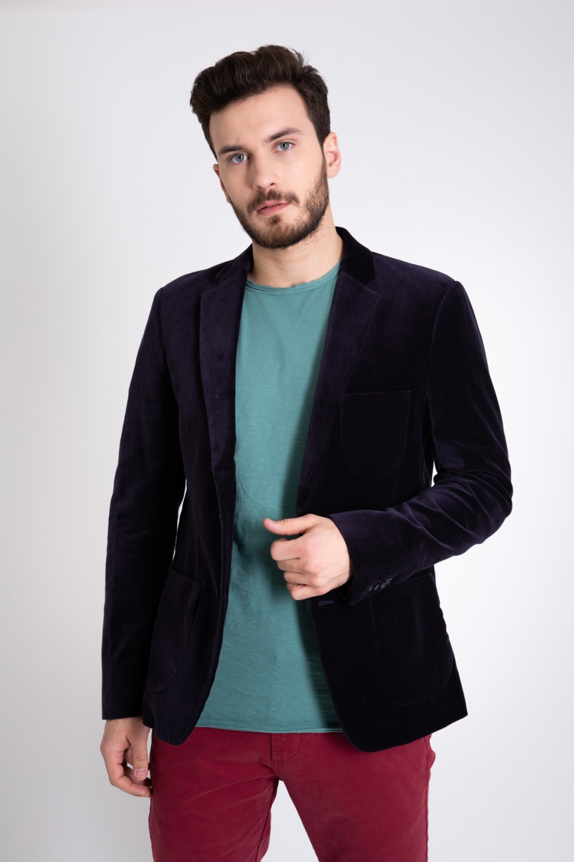 ПИДЖАК DSTREZZED BLAZER WASHED VELOUR DK.NAVY 111149 фото 3