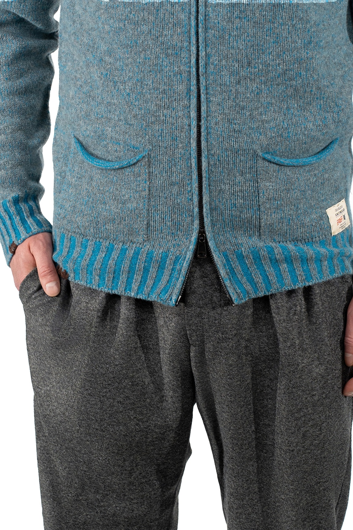 Свитер Bob La Societe Dale Grey/Petrol фото 5