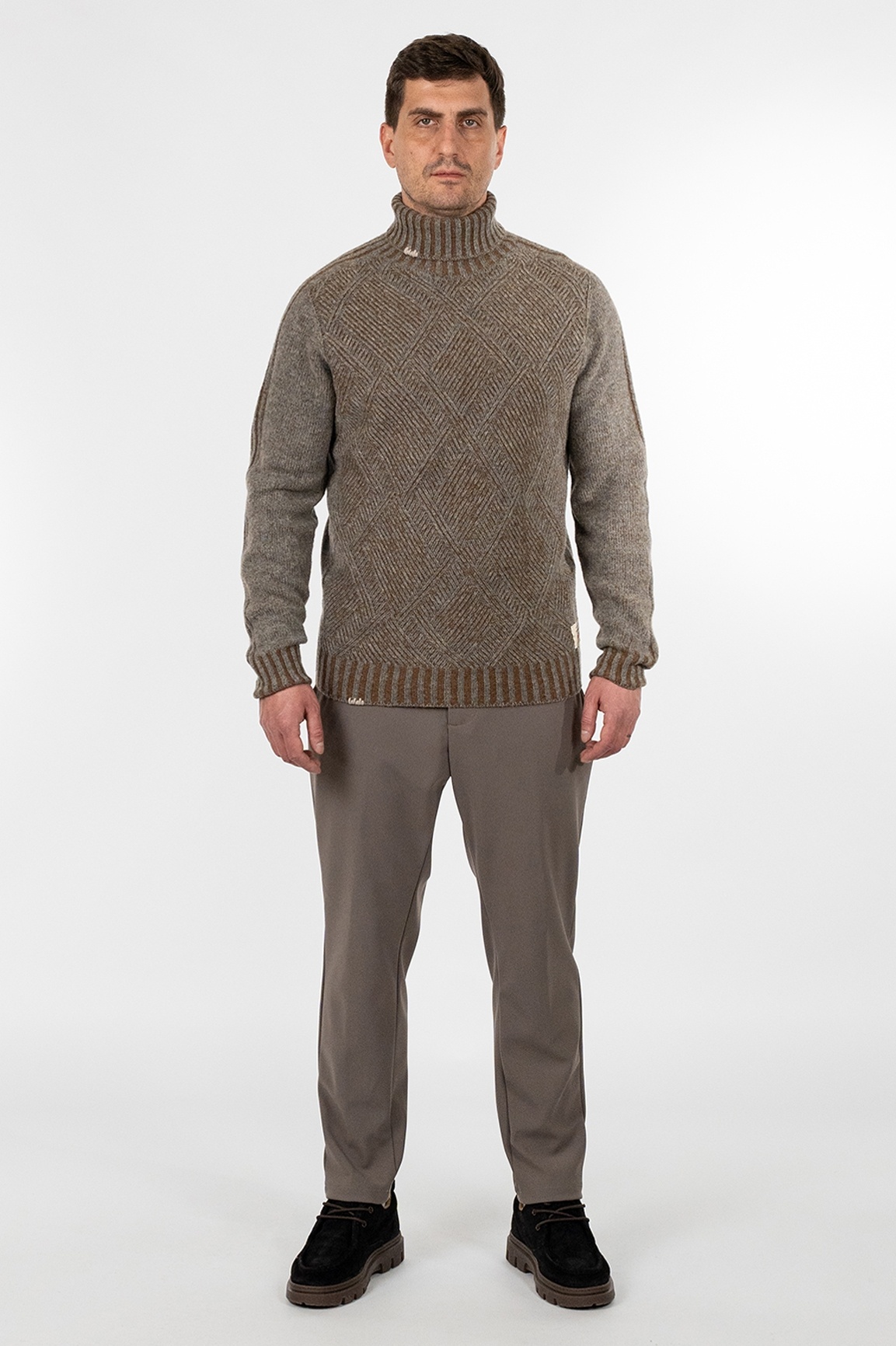 Свитер Bob Oliver Grey/Brown фото 5