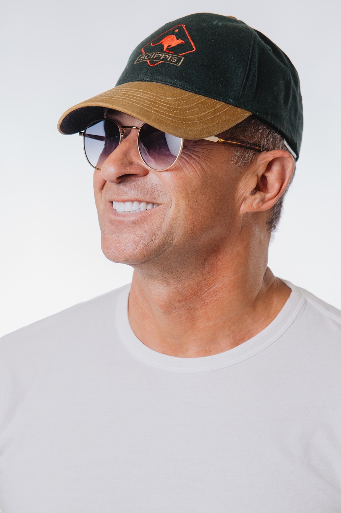 Кепка 001H10 SCIPPIS OILSKIN CAP Tan - Bottlegreen  фото 2