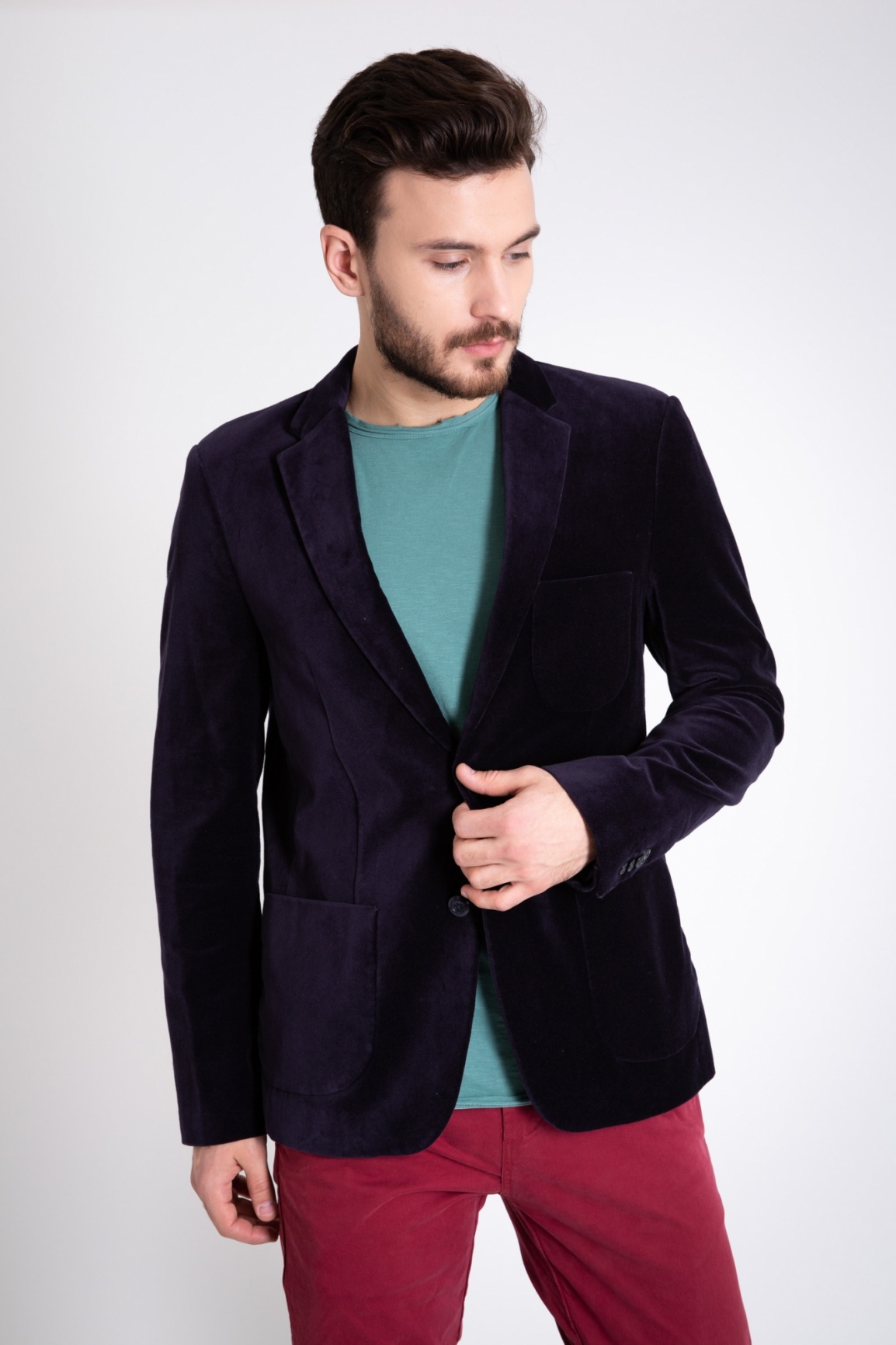 ПИДЖАК DSTREZZED BLAZER WASHED VELOUR DK.NAVY 111149 фото 9