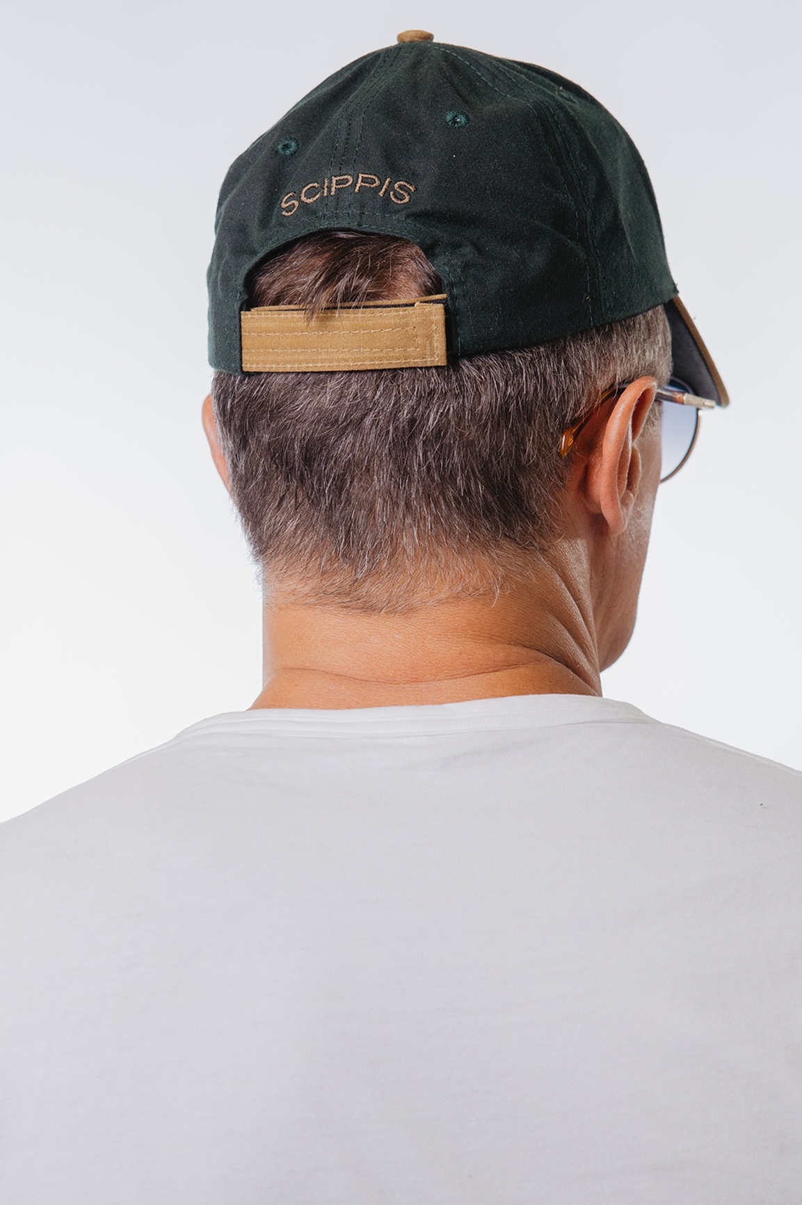 Кепка 001H10 SCIPPIS OILSKIN CAP Tan - Bottlegreen  фото 3