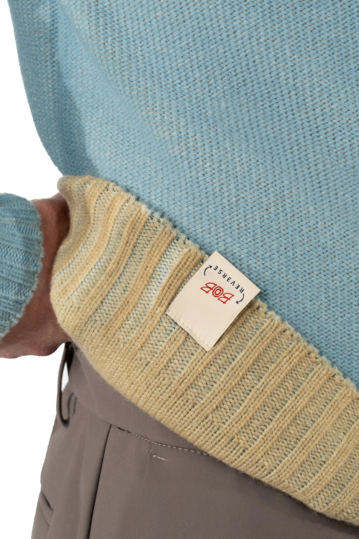 Свитер Bob Belfast Beige/Blue фото 9