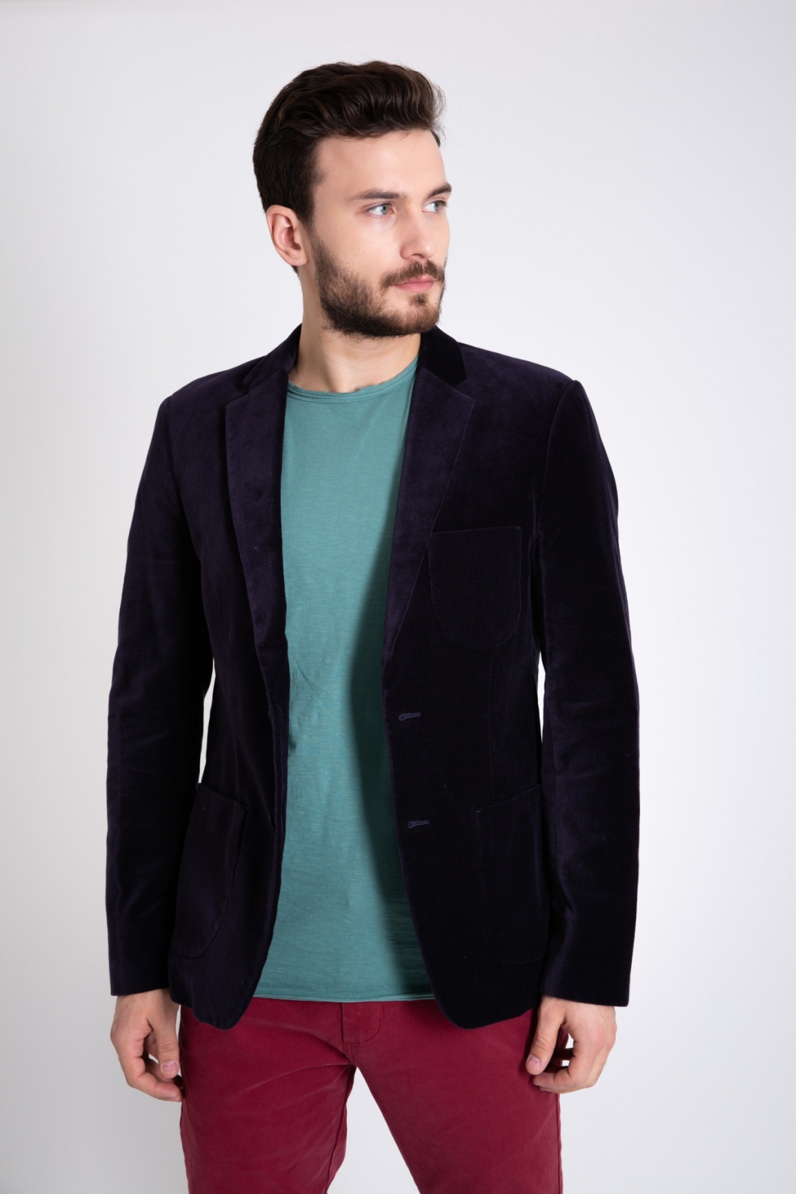 ПИДЖАК DSTREZZED BLAZER WASHED VELOUR DK.NAVY 111149 фото 4