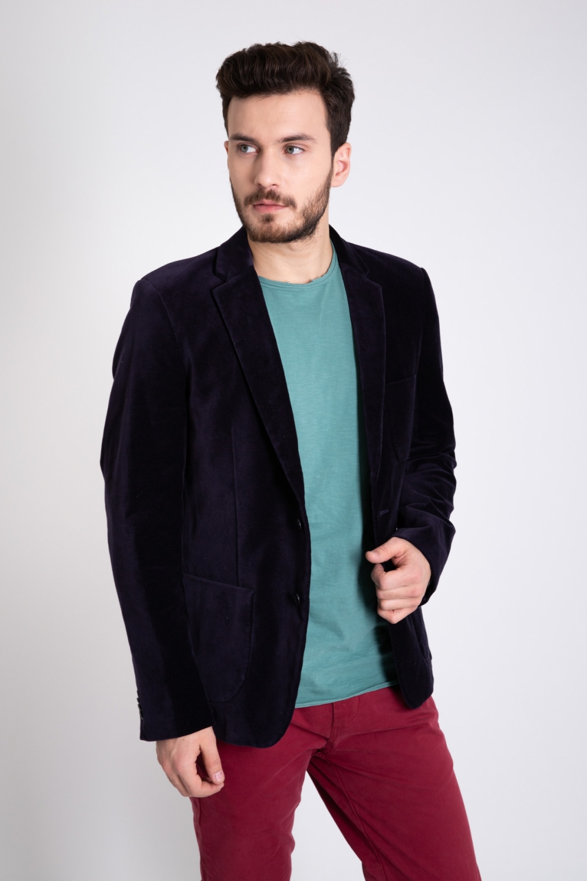 ПИДЖАК DSTREZZED BLAZER WASHED VELOUR DK.NAVY 111149 фото 6