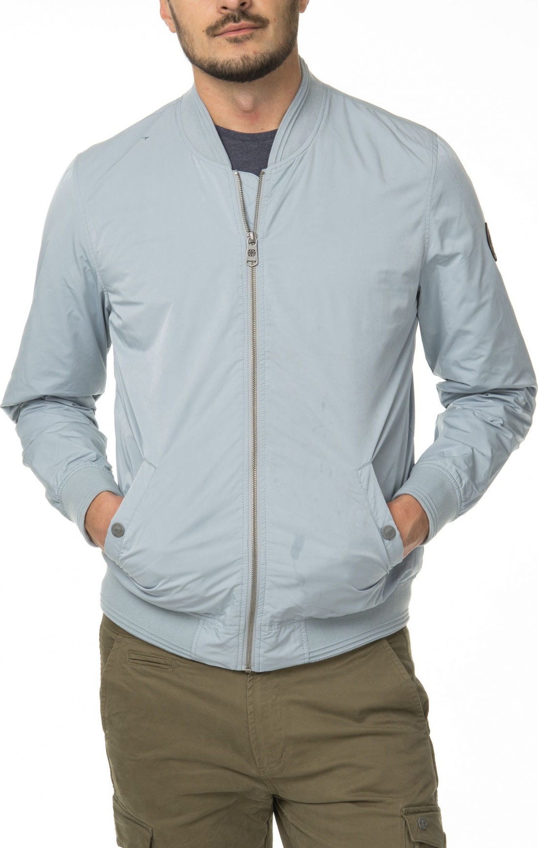 БОМБЕР DSTREZZED BOMBER JACKET MICRO NYLON STEEL BLUE 101147 фото 2
