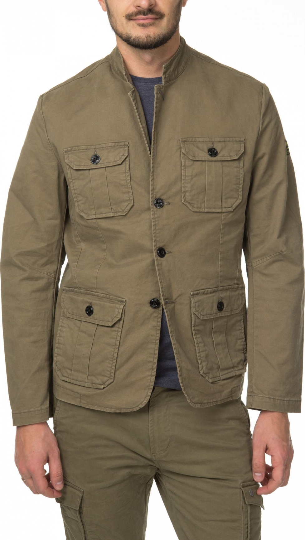 ПИДЖАК DSTREZZED WORKER BLAZER STRETCH TWILL ARMY GREEN 111084 фото 4
