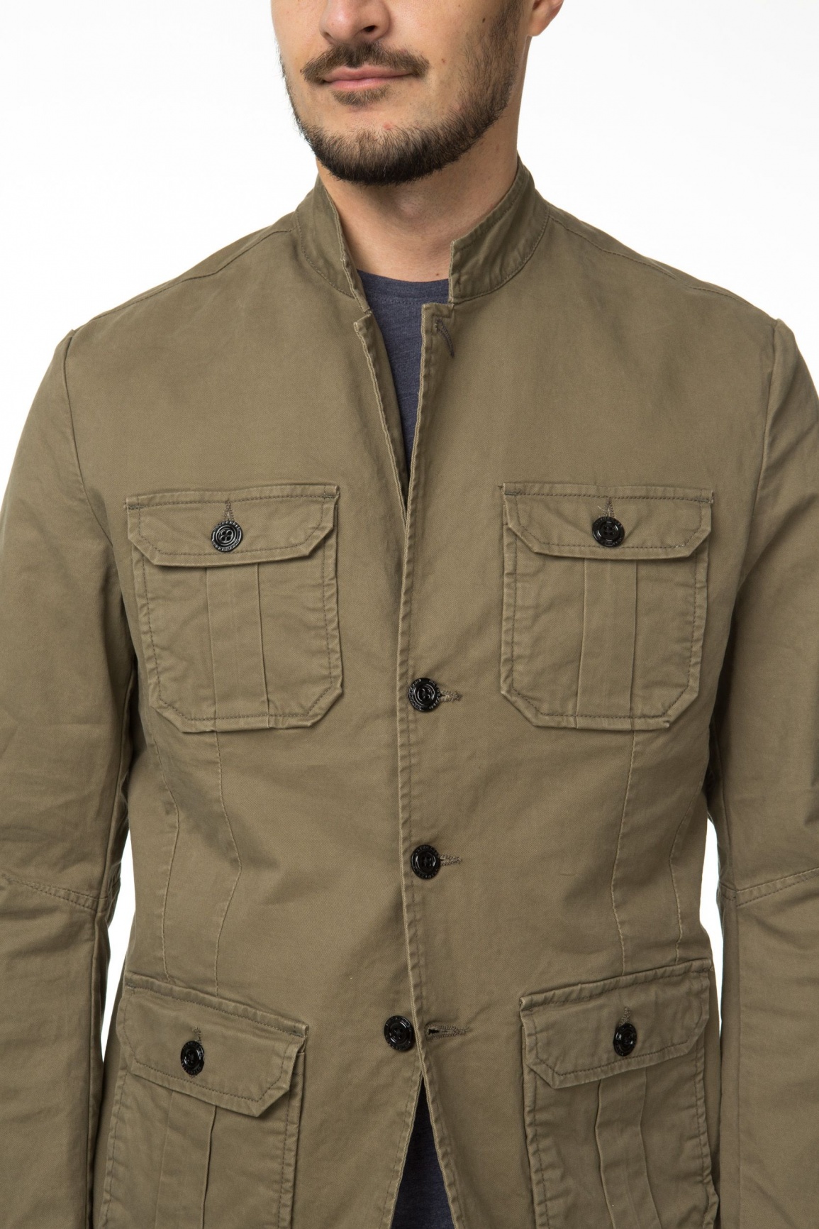 ПИДЖАК DSTREZZED WORKER BLAZER STRETCH TWILL ARMY GREEN 111084 фото 3