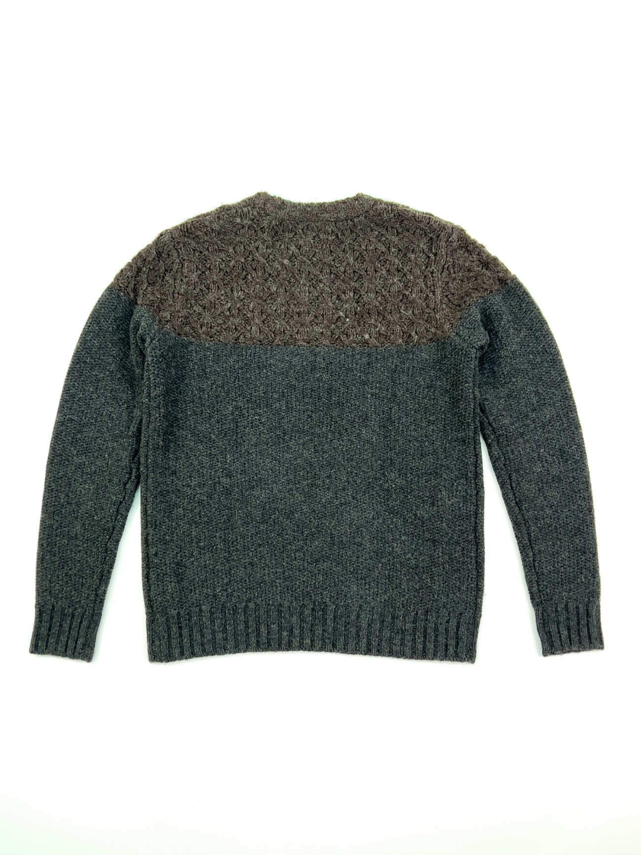СВИТЕР DSTREZZED 2BLOCK KNIT LAMBSWOOL Dk.Brown MEL. 404019 фото 2