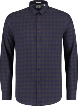 РУБАШКА DSTREZZED TONAL BLACK CHECK LT. PEACH TWILL DK.NAVY
