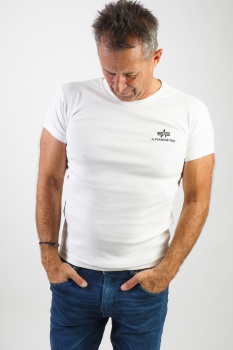 Футболка ALPHA 100505 Sport Rib White