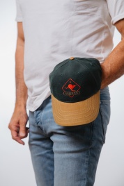 Кепка 001H10 SCIPPIS OILSKIN CAP Tan - Bottlegreen 