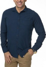 РУБАШКА DSTREZZED KNITTED SHIRT L/S DK.INDIGO 303090
