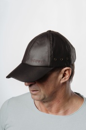 Кепка 5C01 Leather Cap Brown