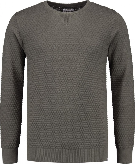 СВИТЕР DSTREZZED CREW PINEAPPLE STITCH MD.GREY MEL. 404099