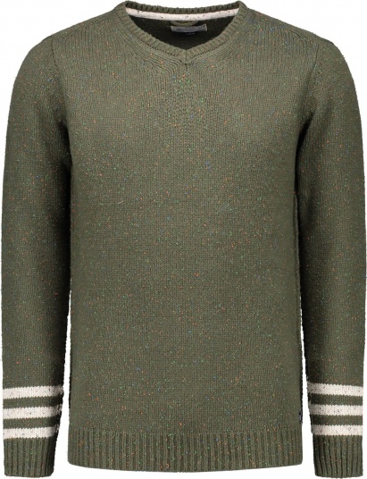 СВИТЕР DSTREZZED V-NECK NAPS MELANGE ARMY GREEN 404146
